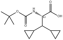 (S)-2-((tert-Butoxycarbonyl)amino)-3,3-dicyclopropylpropanoic acid