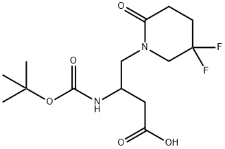 (S)-3-((tert-Butoxycarbonyl)amino)-4-(5,5-difluoro-2-oxopiperidin-1-yl)butanoic acid