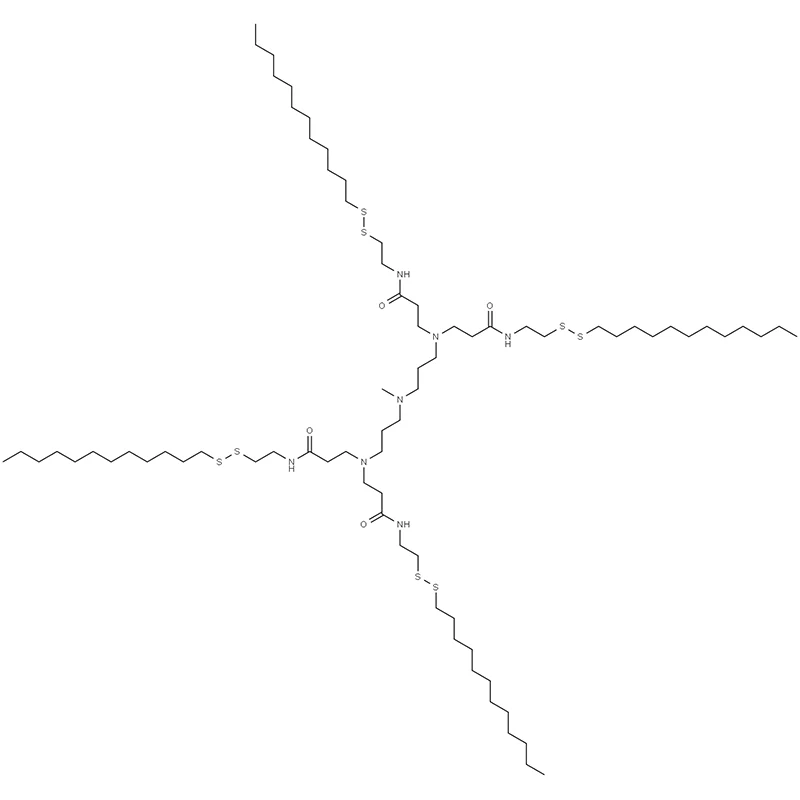 3,3',3'',3'''-(((Methylazanediyl)bis(propane-3,1-diyl))bis(azanetriyl))tetrakis(N-(2-(dodecyldisulfa nyl)ethyl)propanamide)