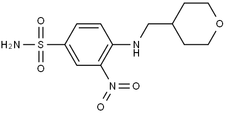 3-nitro-4-(((tetrahydro-2H-pyran-4-yl)methyl)amino)-benzenesulfonamide