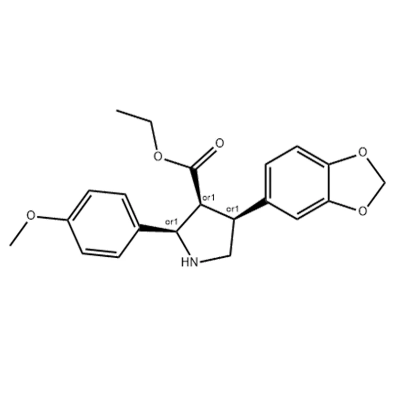 3-Pyrrolidinecarboxylic acid, 4-(1,3-benzodioxol-5-yl)-2-(4-Methoxyphenyl)-, ethyl ester, (2α,3α,4α)-