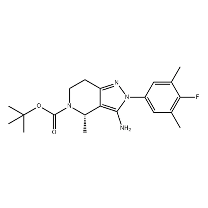tert-Butyl (S)-3-amino-2-(4-fluoro-3,5-dimethylphenyl)-4-methyl-2,4,6,7-tetrahydro-5H-pyrazolo[4,3-c]pyridine-5-carboxylate